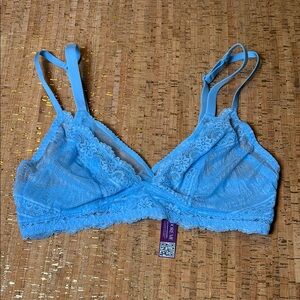Adore Me Lace Bralette Blue NWT 0X